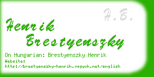 henrik brestyenszky business card